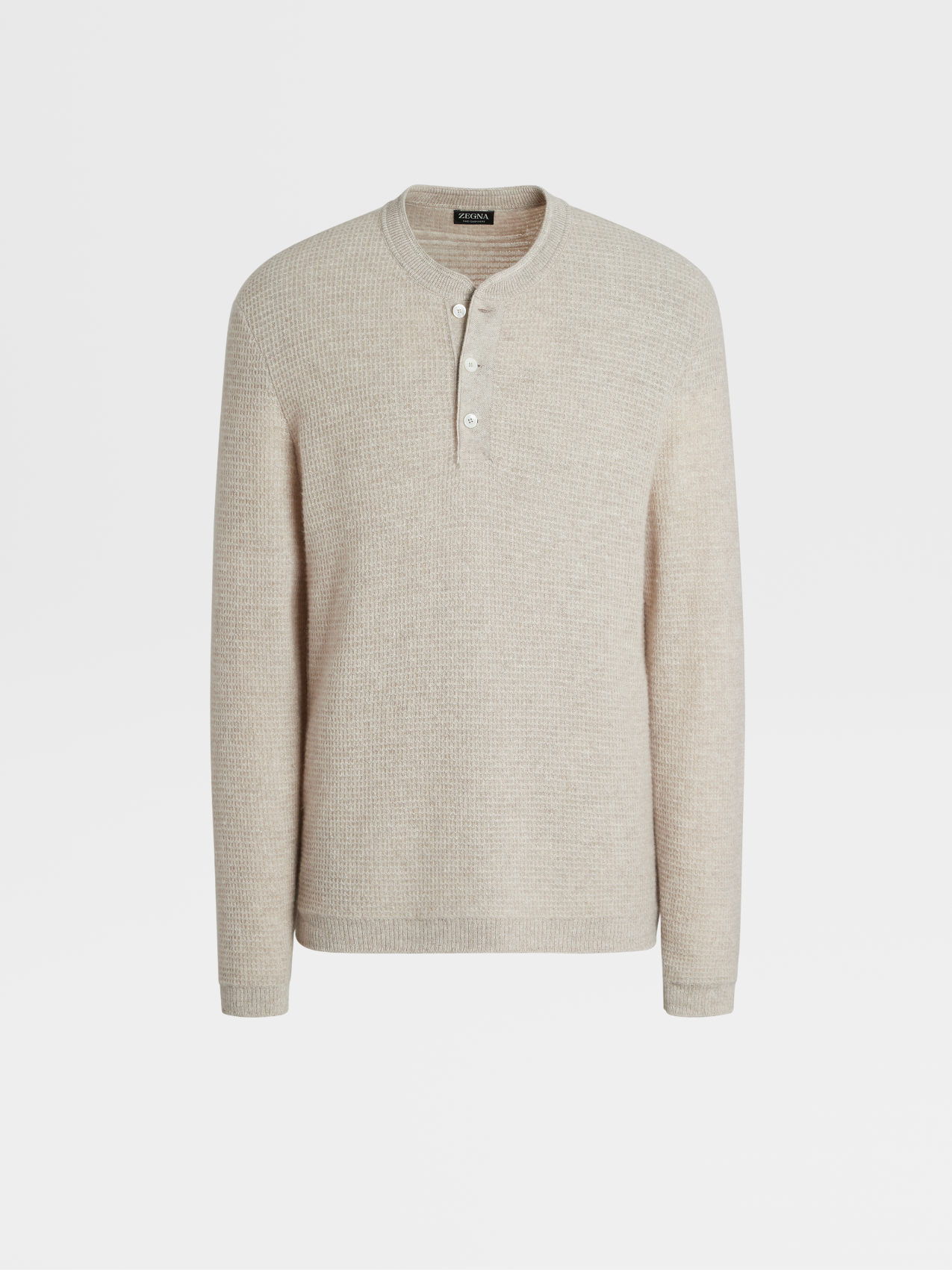 混浅米色 Oasi Cashmere 亨利衫
